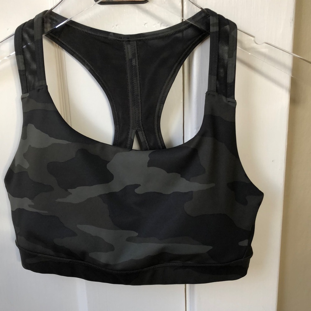 Athleta Contender Camo Sports Bra, XS